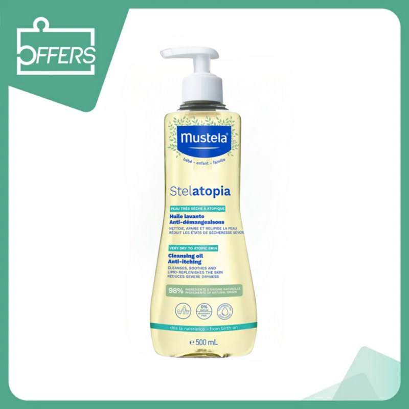 Mustela 妙思樂 - Stelatopia沖涼洗頭二合一沐浴油500mL