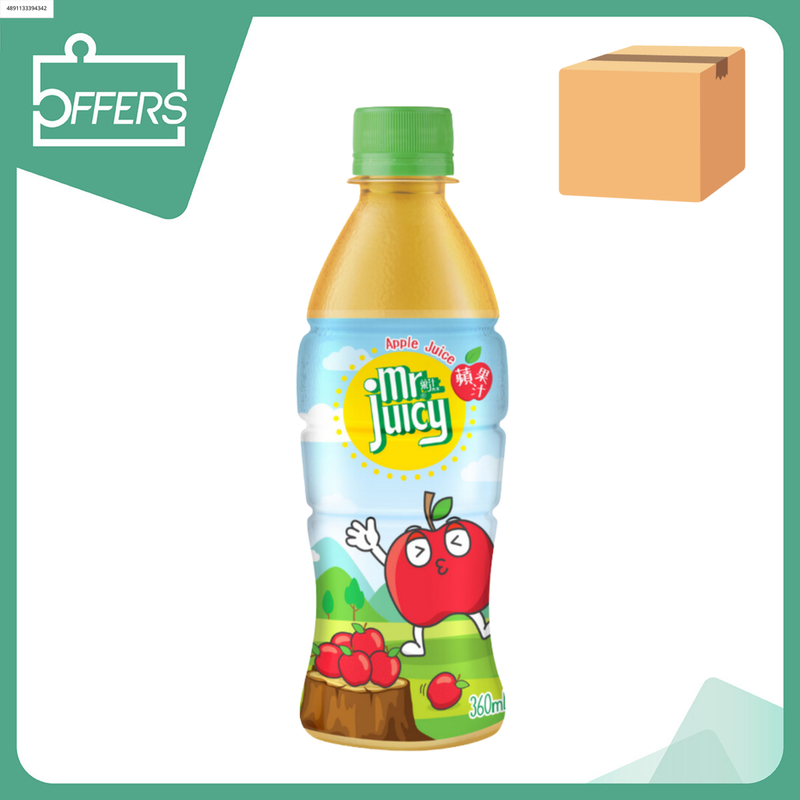 [原箱] 菓汁先生 - 蘋果汁 360mL x 24支