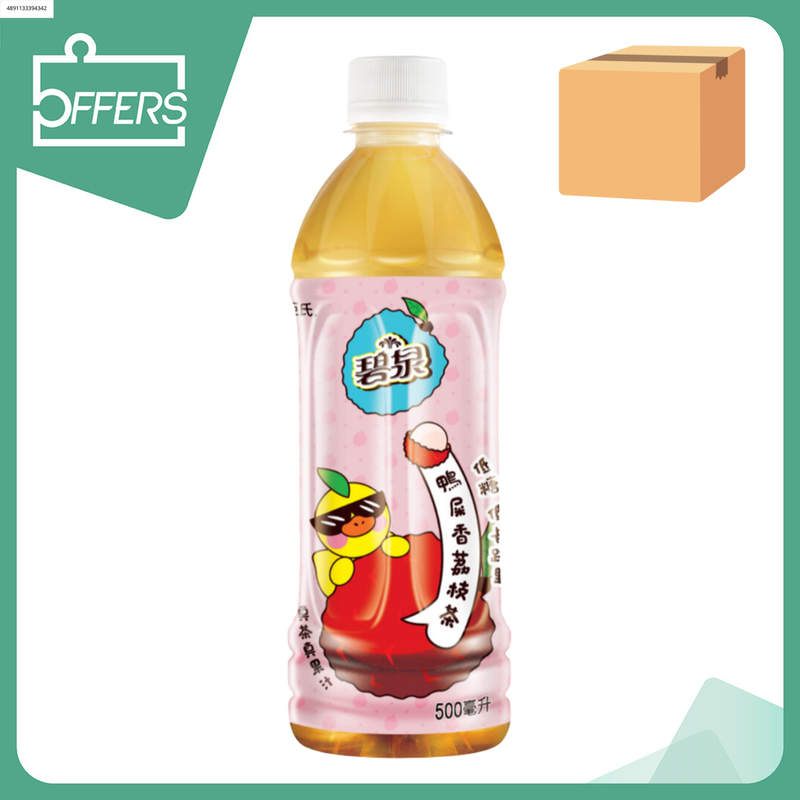 [原箱] 碧泉 - 單叢茶葉(鴨屎香)荔枝茶飲品 500mL x 24支