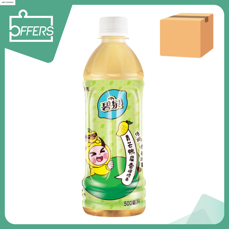 [原箱] 碧泉 - 單叢茶葉(鴨屎香)青芒檸檬茶飲品 500mL x 24支