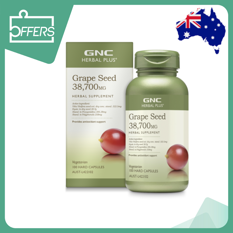 GNC - GNC HERBAL PLUS® 濃縮葡萄籽精華38700mg 100粒 (澳洲版)