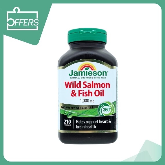 Jamieson 增美神 - 金裝野生三文魚魚油 (1,000mg) 210粒 / 樽